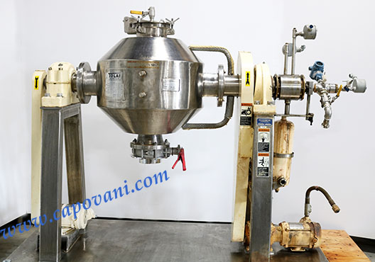 PFAUDLER TOLAN DOUBLE CONE VACUUM DRYER - HASTELLOY - 24" DIAMETER